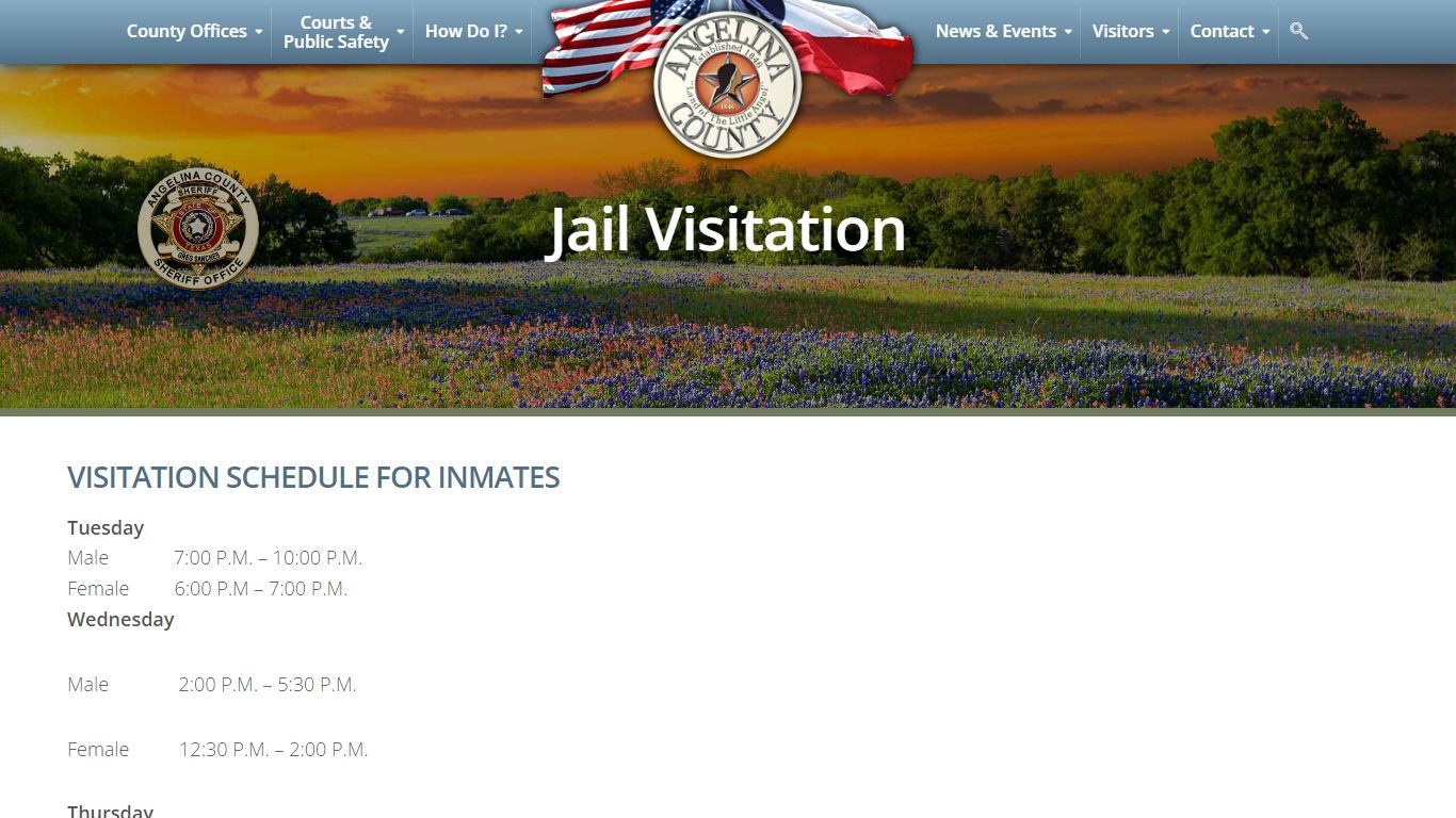 Jail Visitation - Angelina County